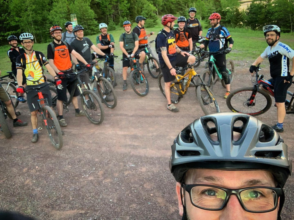 Solid crew out for the ECMTB ride at Victoria Park.