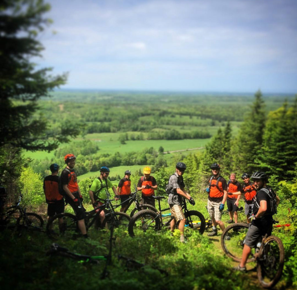 Enjoying Fitzpatrick Mountain lookoff at the annual ECMTB camp & ride. 