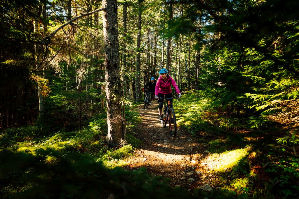 Balade en vélo de montagne en famille dans le parc national Fundy