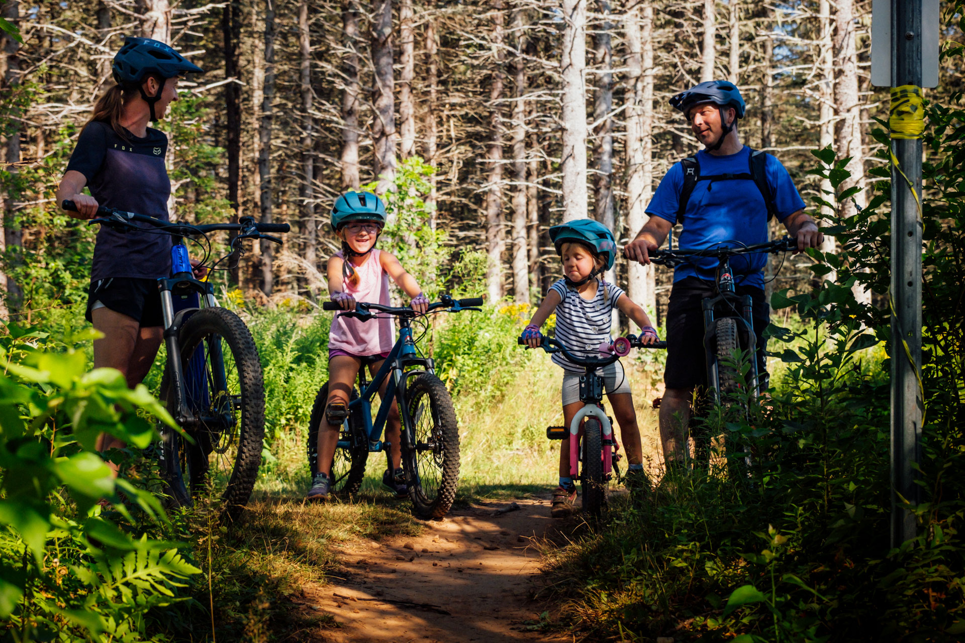 Family ride with the Dions at Mark Arendz Provincial Park at Brookvale 